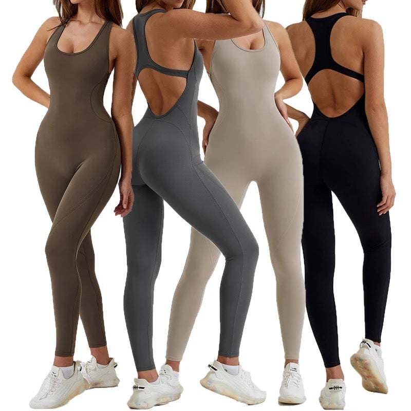 SALSPOR Women Sexy Fitness Yoga Suit Mesh Patchwork Backless