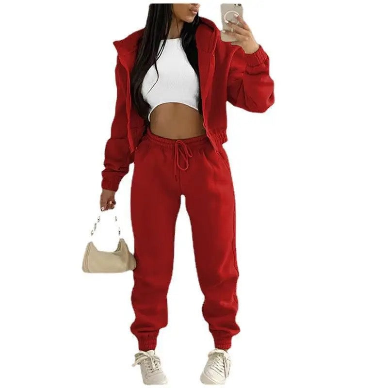 Jogger  and Zipper Hoodie Lounging Set - TBSW