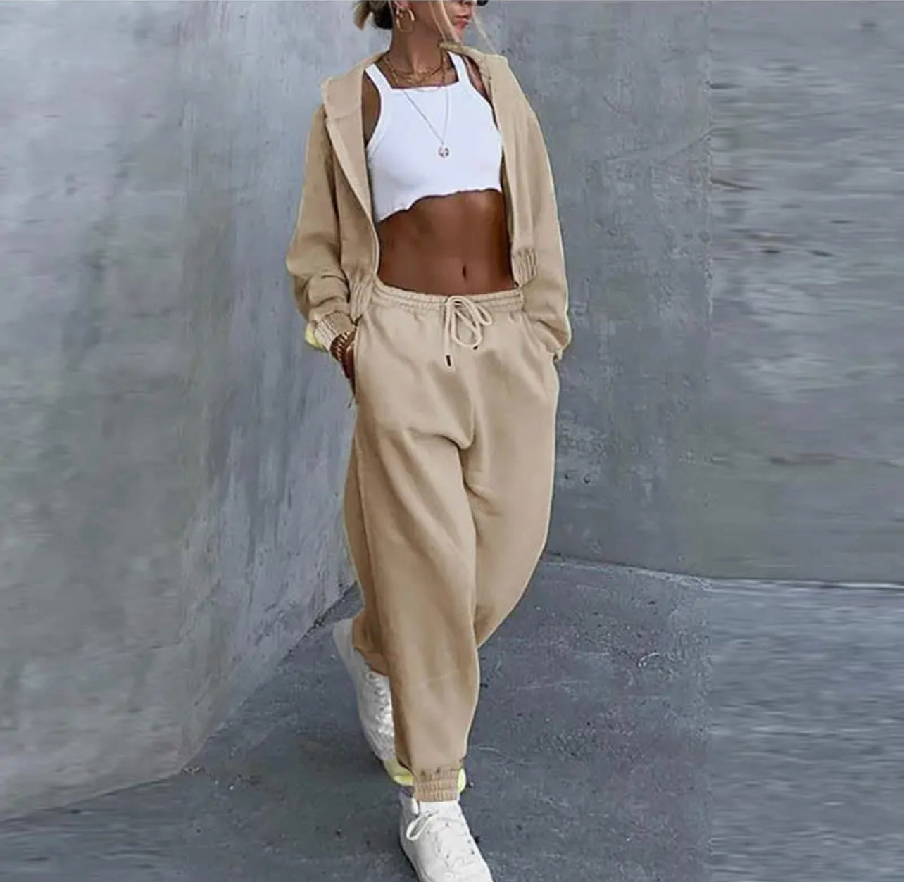 Jogger  and Zipper Hoodie Lounging Set - TBSW